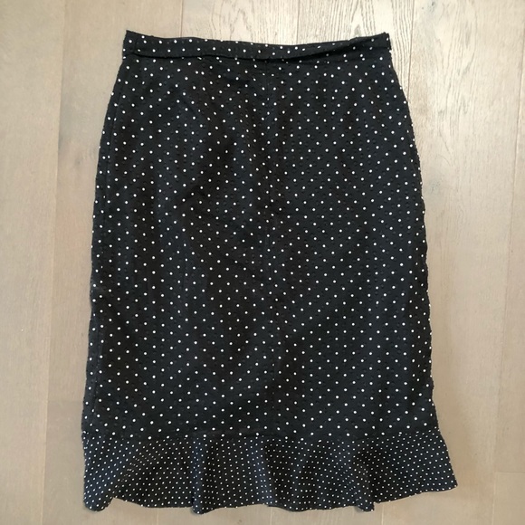 Oasis Polkadot Midi Wrap Skirt With Ruffle - Picture 6 of 8